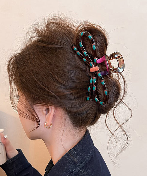 バンスクリップ ドーパミン ヘアクリップ レディース ヘアアクセサリー 髪飾り まとめ髪 ヘアアレンジグッズ おしゃれ 大人可愛い 女子会 髪留め ヘア小物 99JXSP-003